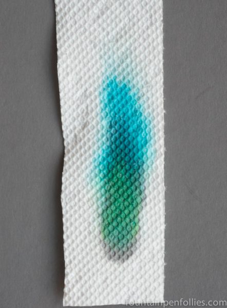 KWZ Iron Gall Green #1 ink chromatography