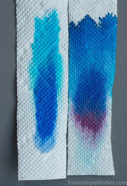 KWZ Azure #3 and KWZ Azure #5 ink chromatography