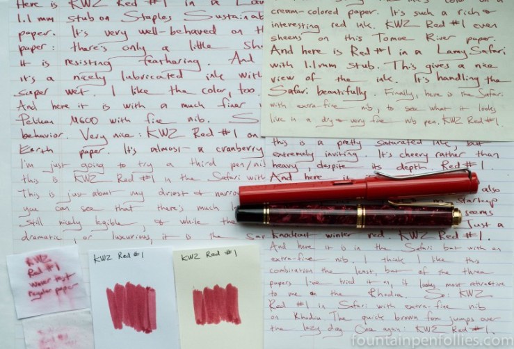 KWZ Red #1 writing samples