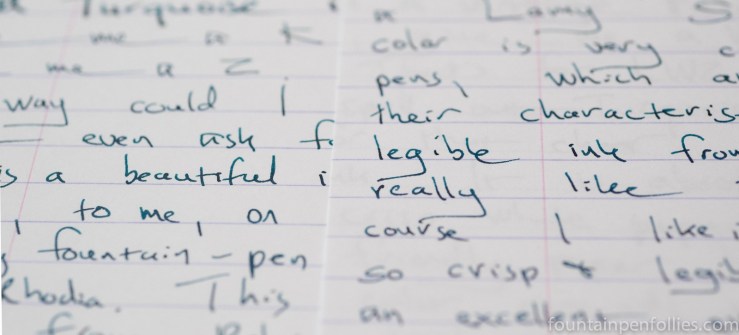 KWZ Iron Gall Turquoise ink and Iron Gall Blue #6 comparisons