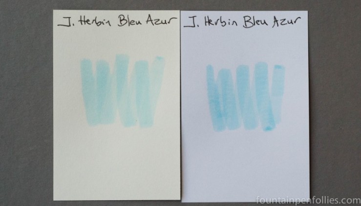 J. Herbin Bleu Azur ink swabs