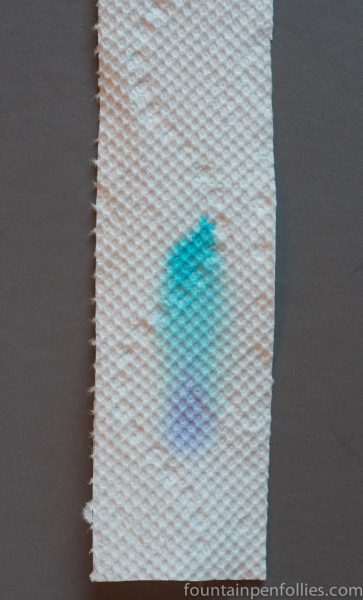J. Herbin Bleu Azur ink chromatography