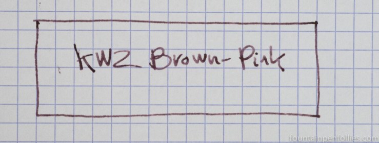 KWZ Brown-Pink ink writing sample