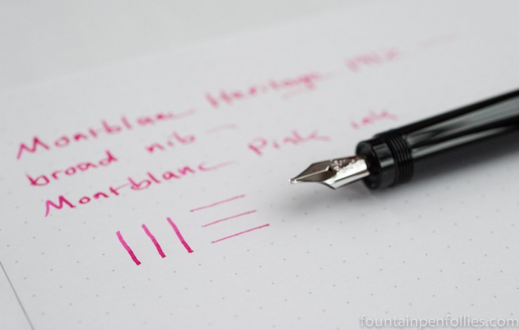 Montblanc Heritage 1912 fountain pen and Montblanc Pink ink