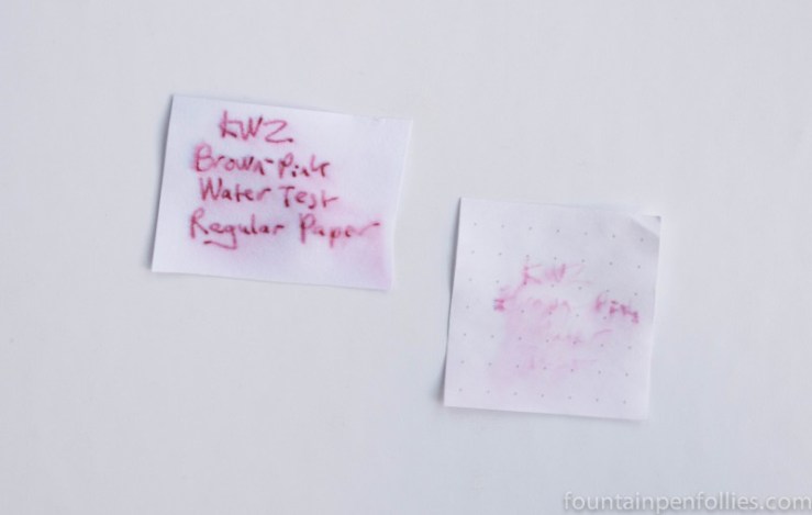 KWZ Brown-Pink ink water test