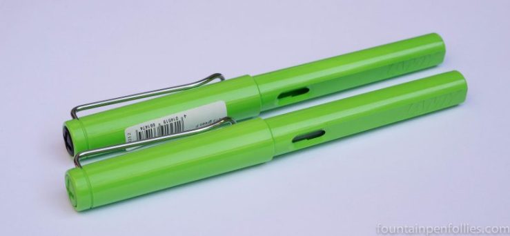Lamy Safari Green and Apple Green fountain pens