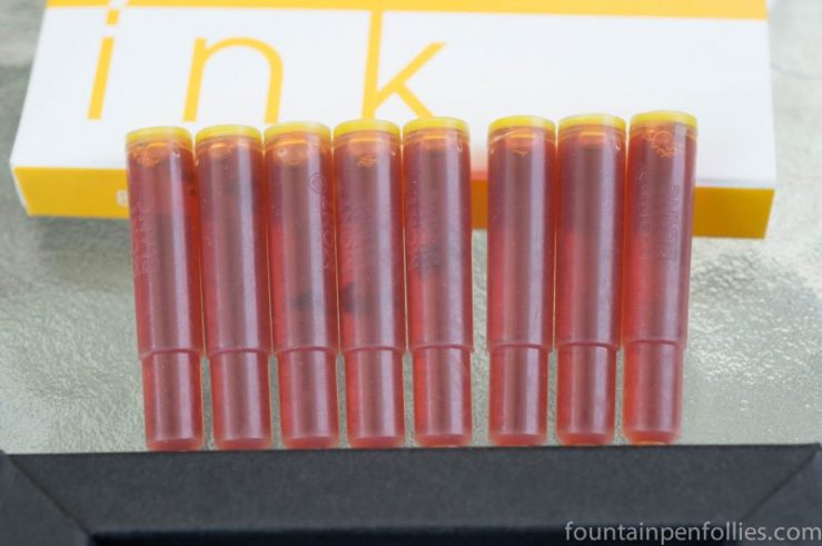 Montblanc Golden Yellow Ink cartridges with SITB