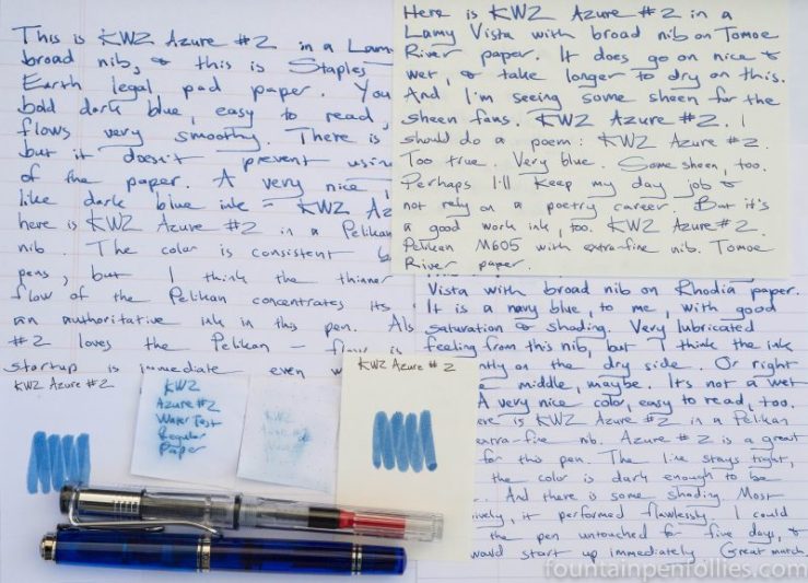 KWZ Azure #2 writing samples and swabs