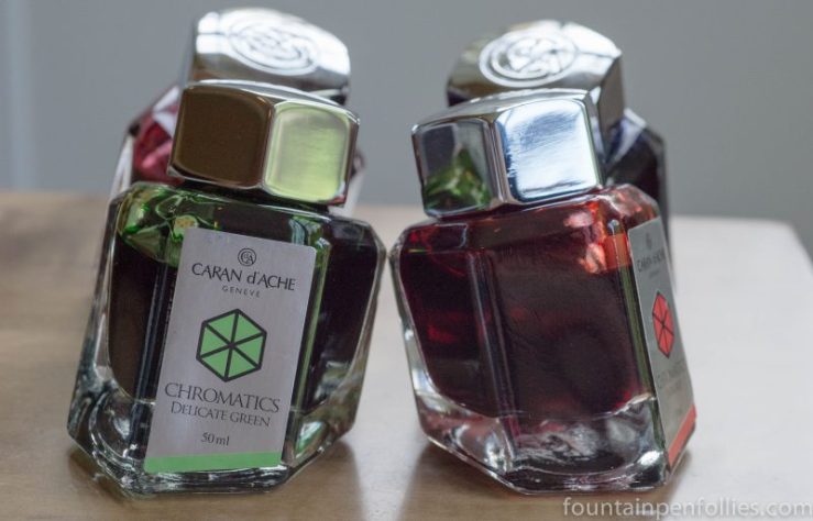 Caran d'Ache Chromatics ink bottles