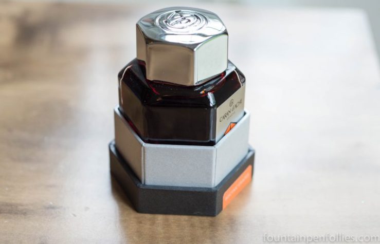 Caran d'Ache Electric Orange ink bottle