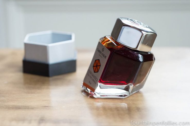 Caran d'Ache Electric Orange ink bottle