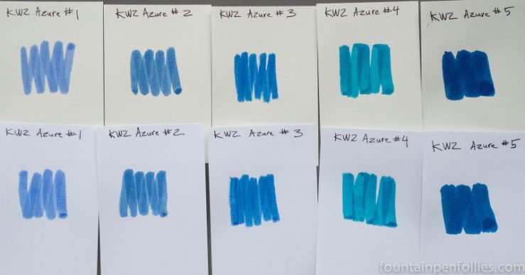 KWZ Azure #1 Azure #2 Azure #3 Azure #4 Azure #5 ink swabs