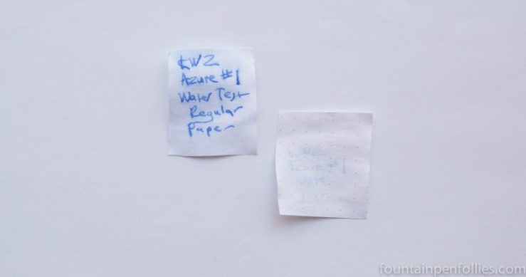 KWZ Azure #1 ink water test