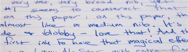 KWZ Azure #1 ink writing sample