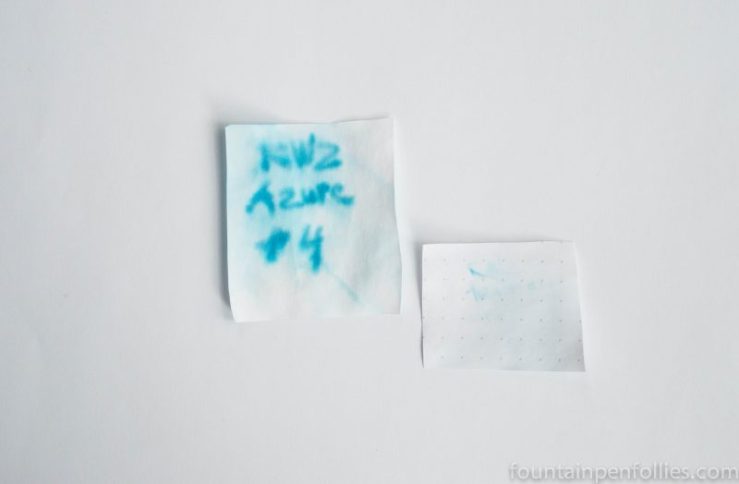 KWZ Azure #4 ink water resistance
