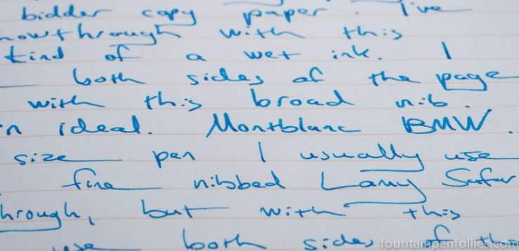 Montblanc BMW ink writing sample
