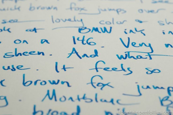 Montblanc BMW ink writing sample