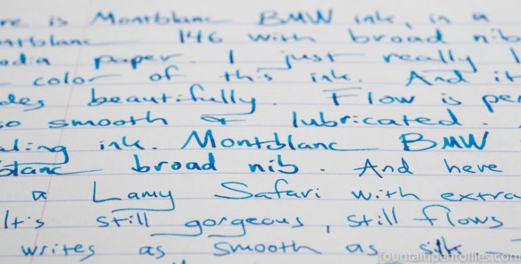 Montblanc BMW ink writing sample