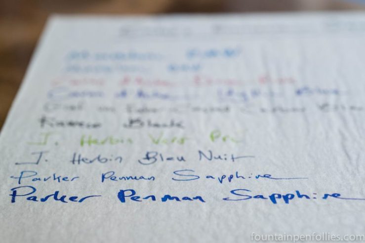 writing samples on Eaton's Eminence Onion Skin paper