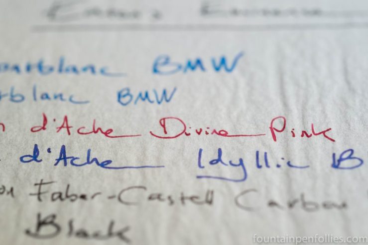 xwriting samples on Eaton's Eminence Onion Skin paper