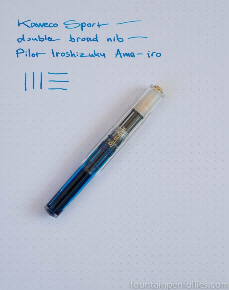 Kaweco Classic Sport clear with Pilot Iroshizuku Ama-iro ink
