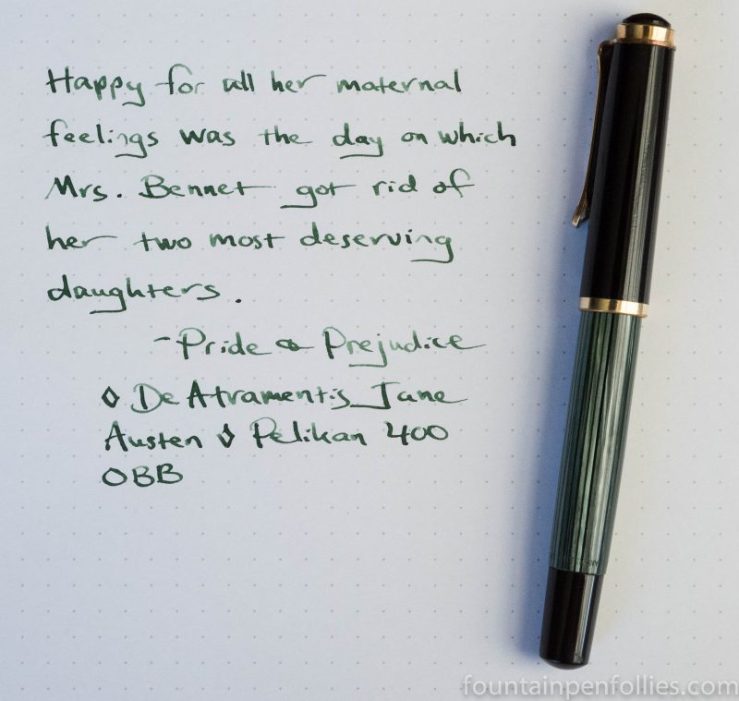 DeAtramentis Jane Austen ink writing sample