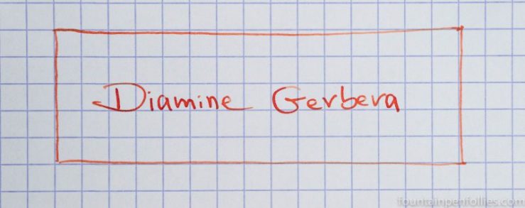 Diamine Gerbera writing sample