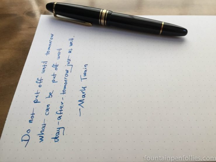Montblanc BMW writing sample