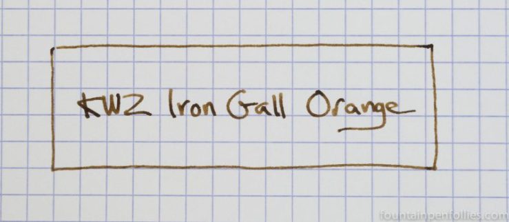 KWZ Iron Gall Orange writing sample