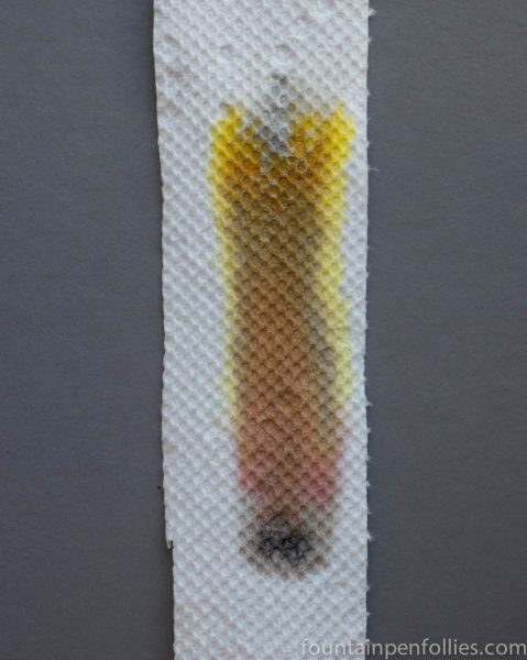 KWZ Iron Gall Orange ink chromatography