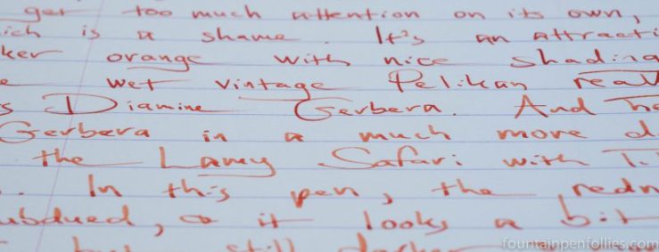 Diamine Gerbera writing sample