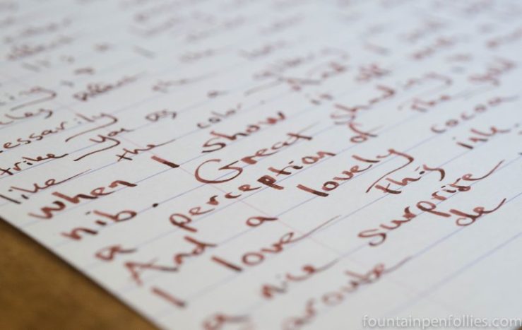 J. Herbin 1670 Caroube de Chypre writing sample