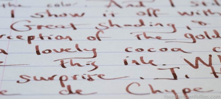 J. Herbin 1670 Caroube de Chypre writing sample