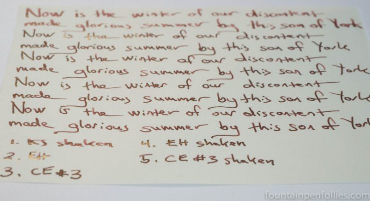 J. Herbin 1670 Caroube de Chypre writing sample