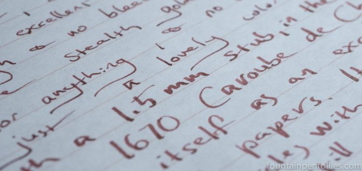 J. Herbin 1670 Caroube de Chypre writing sample