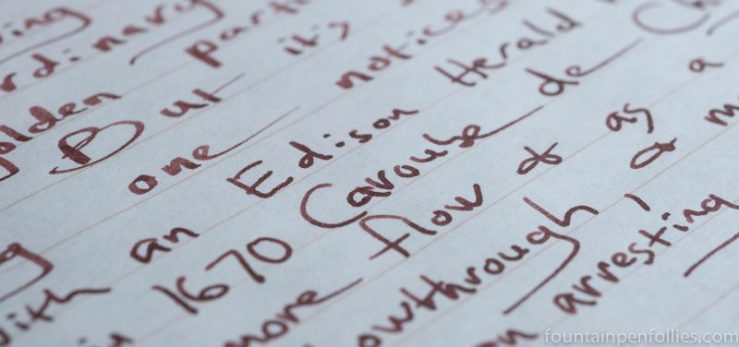 J. Herbin 1670 Caroube de Chypre writing sample