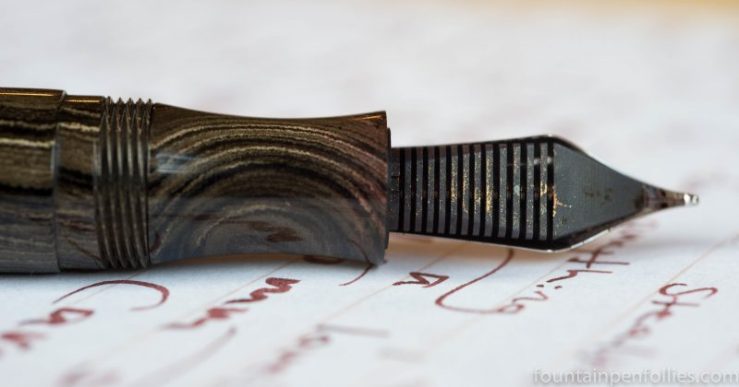 J. Herbin 1670 Caroube de Chypre on Edison Herald nib