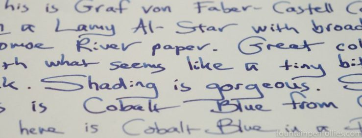 Graf von Faber-Castell Cobalt Blue writing sample