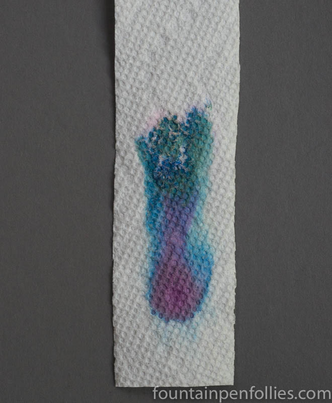 Noodler's Pacific Dawn at the Golden Gate paper towel chromatography