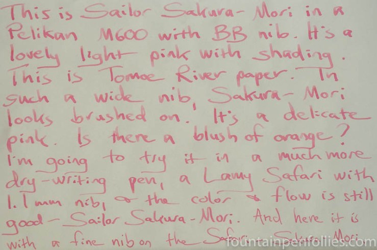 Sailor Sakura-Mori writing sample