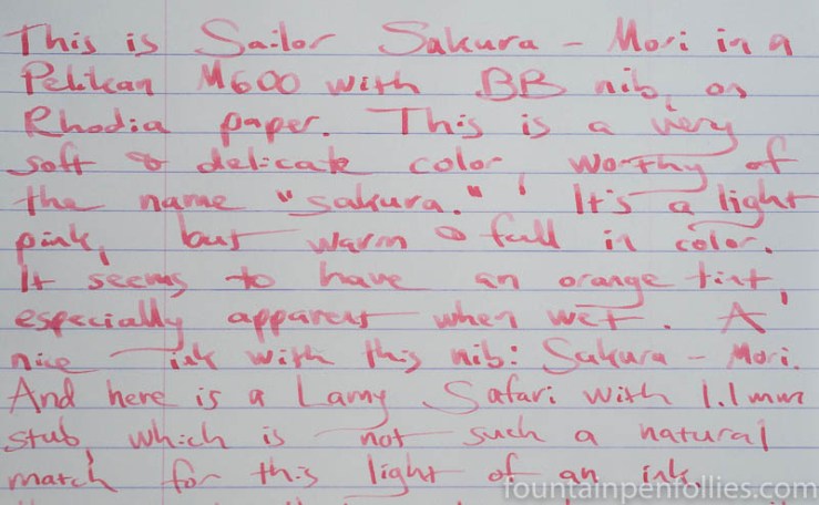 Sailor Sakura-Mori writing sample