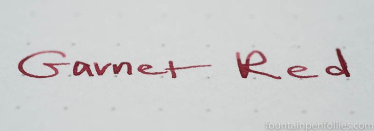 Graf von Faber-Castell Garnet Red writing sample