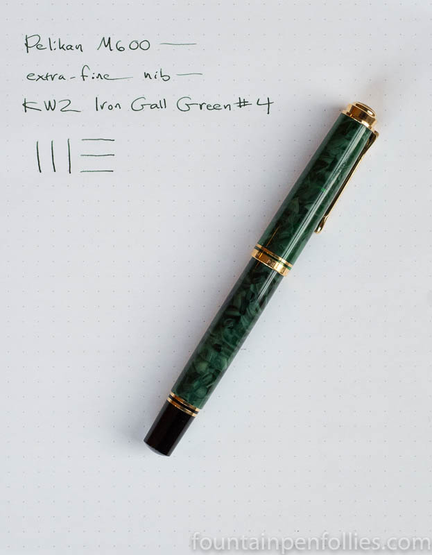 Pen of the Day: Pelikan M600 Green o'Green and KWZ Iron Gall Green