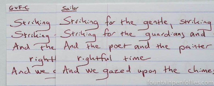 Sailor Oku-Yama and Graf von Faber-Castell Garnet Red