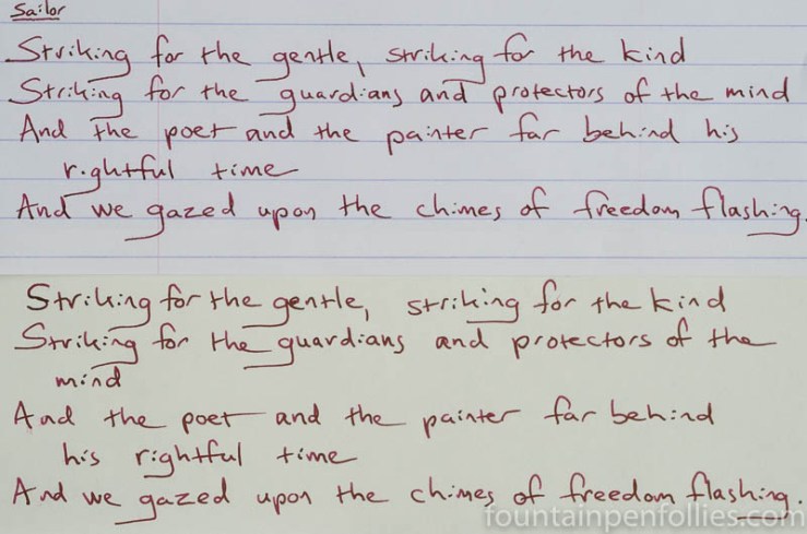 Sailor Oku-Yama writing samples