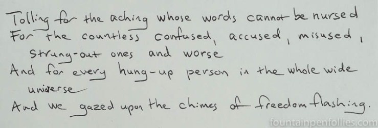 Pelikan Edelstein Onyx writing sample