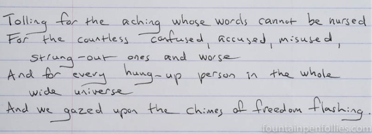 Pelikan Edelstein Onyx writing sample