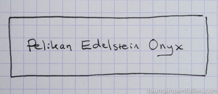 Pelikan Edelstein Onyx writing sample