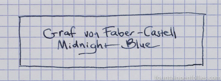Graf von Faber-Castell Midnight Blue writing sample