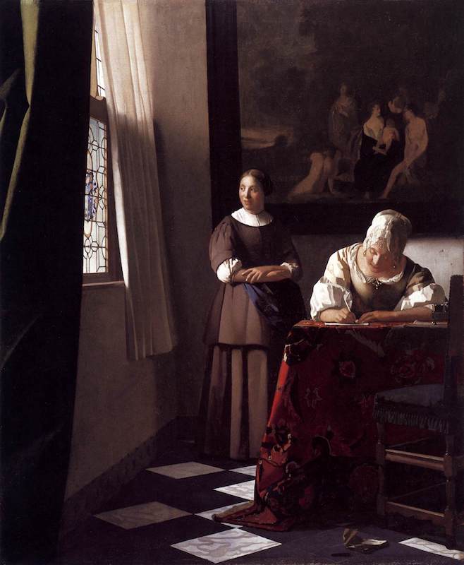 lady-writing-a-letter-with-her-maid